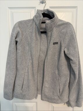 Columbia Light Gray Teddy Fleece Jacket